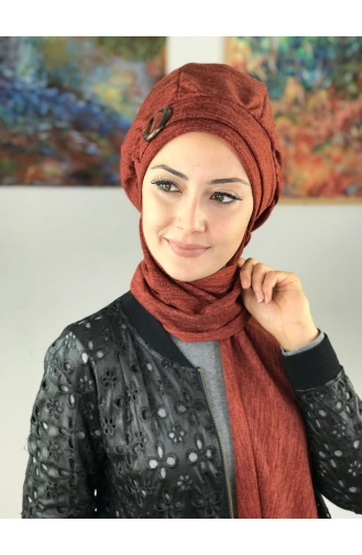 Turban Pret-a-Porter Brique Foncé 43AB12EKM-01