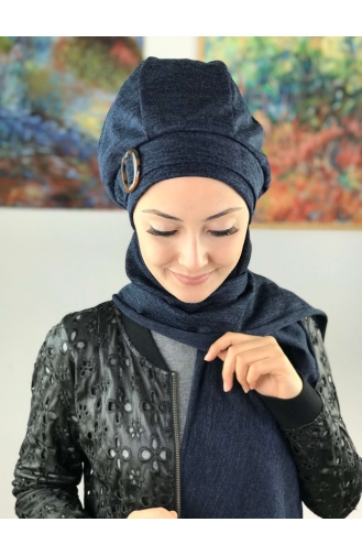 Navy Blue Ready to wear Turban 44AB12EKM-01