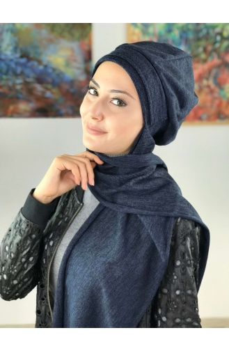 Navy Blue Ready to Wear Turban 44AB12EKM-01