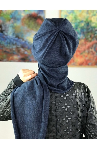 Navy Blue Ready to wear Turban 44AB12EKM-01