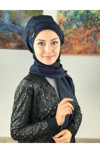 Dunkelblau Praktischer Turban 44AB12EKM-01