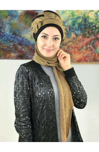 Sand Brown Ready to wear Turban 31AB12EKM-01