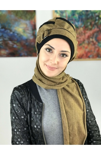 Sand Brown Ready to wear Turban 31AB12EKM-01