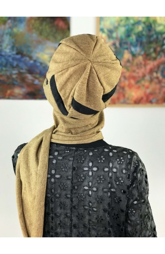 Sand Brown Ready to wear Turban 31AB12EKM-01