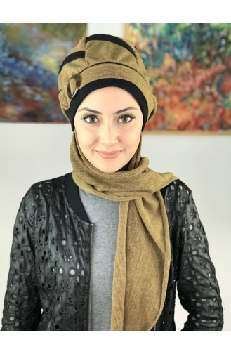 Sand Brown Ready to wear Turban 31AB12EKM-01