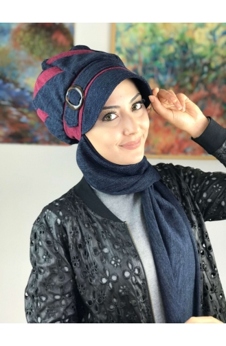 Turban Pret-a-Porter Bleu Marine 26AŞ12EKM-01