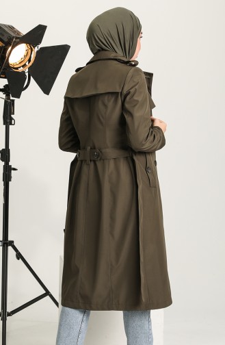 Khaki Trench Coats Models 1000-04