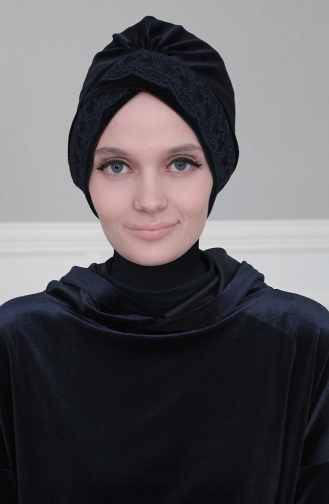 Navy Blue Ready to wear Turban 22K-01