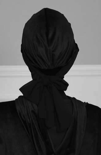 Schwarz Praktischer Turban 24-03