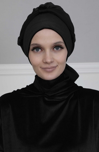 Black Ready to Wear Turban 24-03