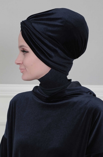 Turban Pret-a-Porter Bleu Marine 4K-02