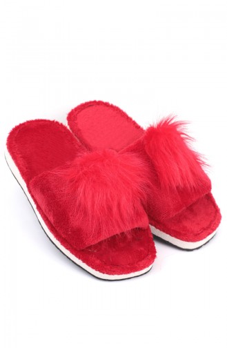 Red Women`s House Slippers 7844-4