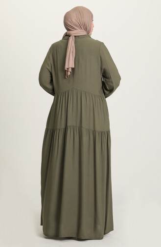 Khaki Hijab Dress 1681-01