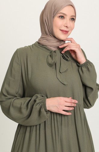 Khaki Hijab Dress 1681-01