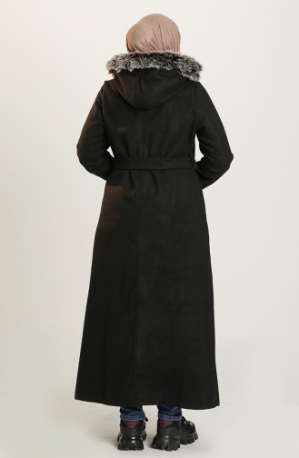 معطف طويل أسود 7945-01