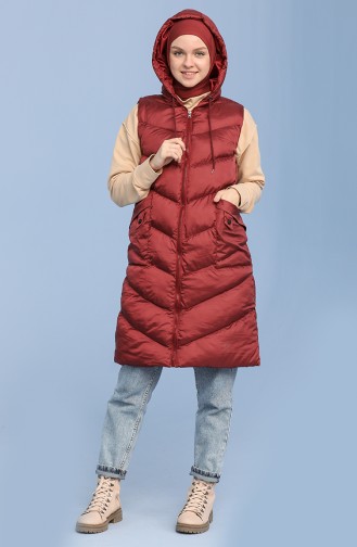 Claret red Gilet 3010-04