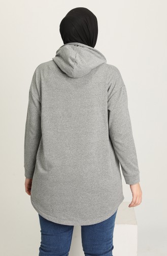 Kanguru Cep Sweatshirt 009053-05 Füme