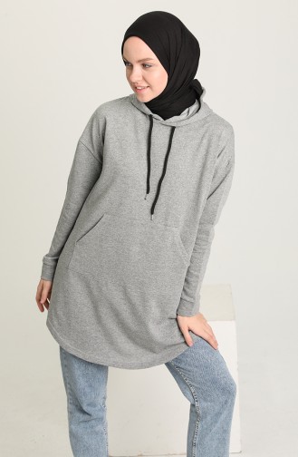 Kanguru Cep Sweatshirt 009053-05 Füme