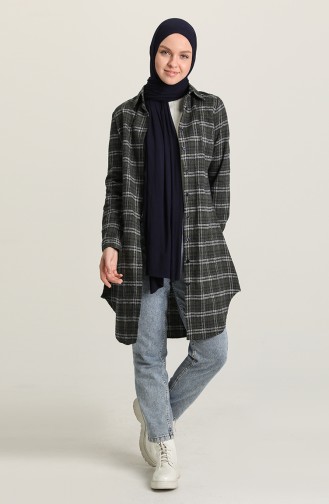 Plaid Tunic 2545-01 Khaki 2545-01