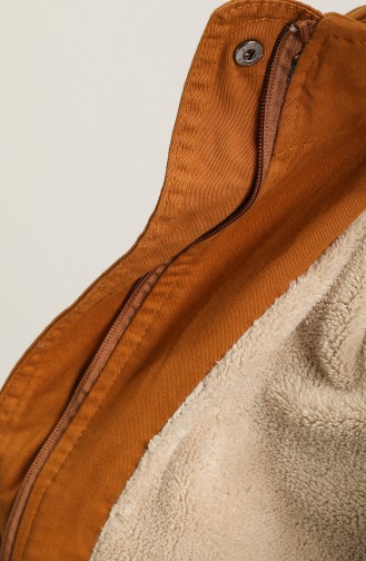 Gabardine Fabric waist Gathered Coat 7105-07 Mustard 7105-07