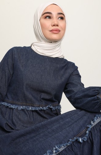 Robe Hijab Bleu Marine 0053-02