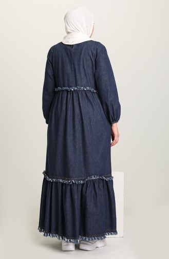 Dunkelblau Hijab Kleider 0053-02