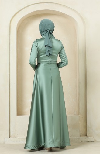 Grün Hijab-Abendkleider 4902-01