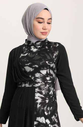 Schwarz Hijab-Abendkleider 4904-03