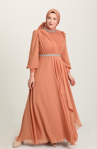 Zwiebelschalen Hijab-Abendkleider 4911-03