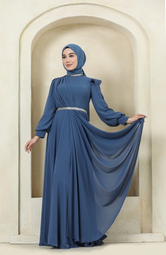 Habillé Hijab Indigo 4917-07