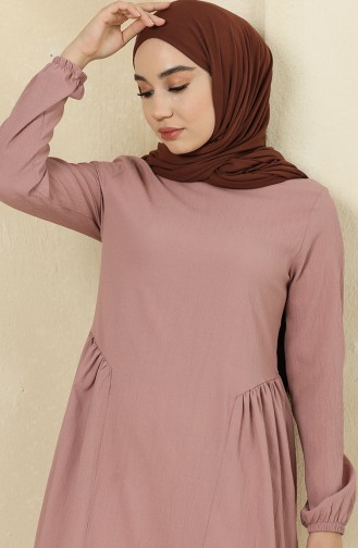 Beige-Rose Hijab Kleider 1684B-04