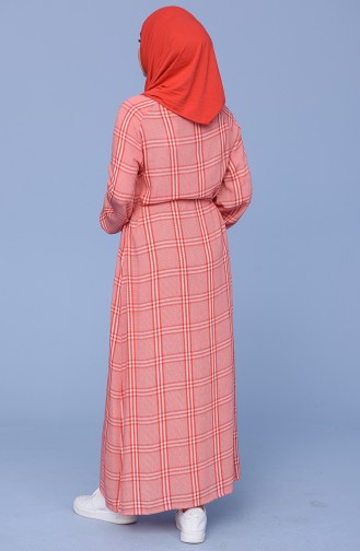 Red Hijab Dress 1058-02