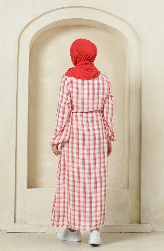 Red Hijab Dress 1059-02