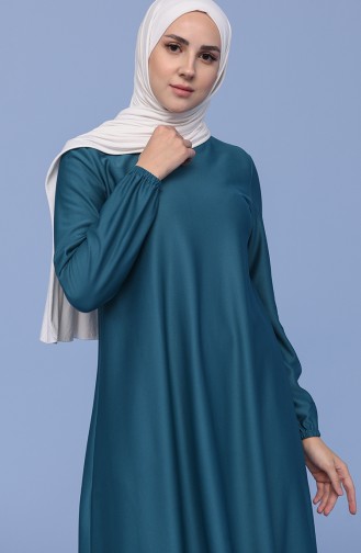 Petrol Hijab Dress 1907-04