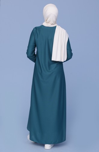 Petrol Hijab Dress 1907-04