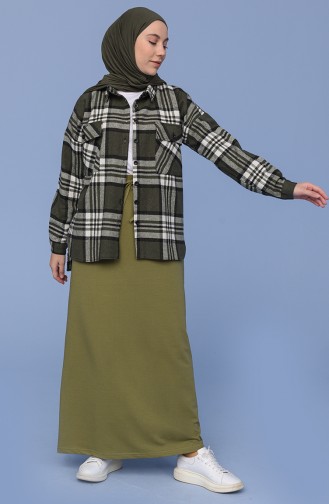 Oil Green Skirt 0152-13