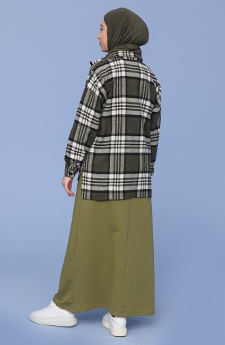 Oil Green Skirt 0152-13