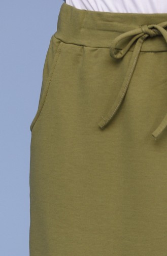 Oil Green Skirt 0152-13