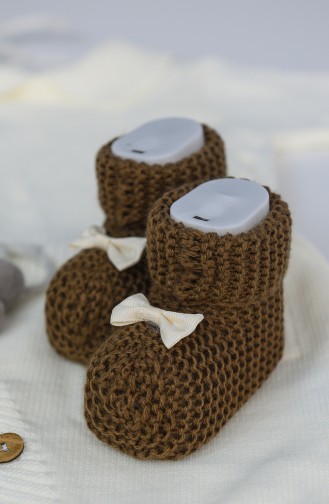 Triko Bebek Patik 6003-05 Kahverengi