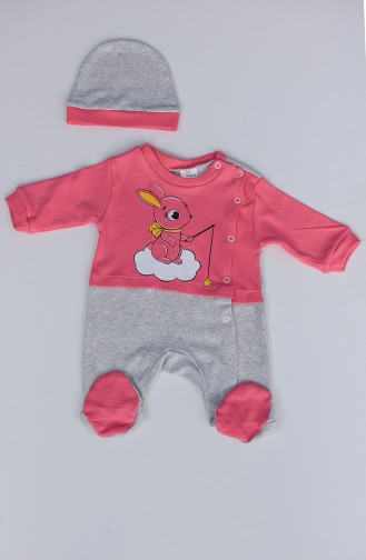 Pink Baby Overall 5002-04