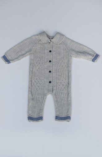 Gray Baby Overalls 7002-01