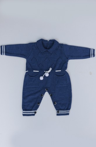 Navy Blue Baby Overall 7004-04