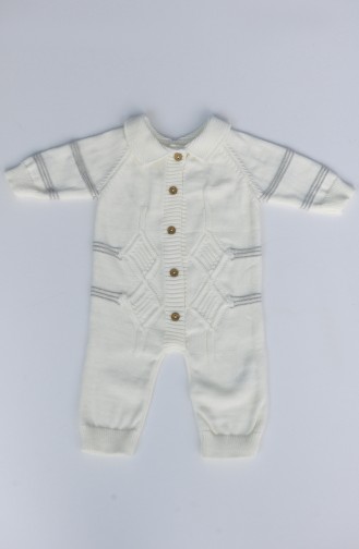 Ecru Baby Overalls 7006-01