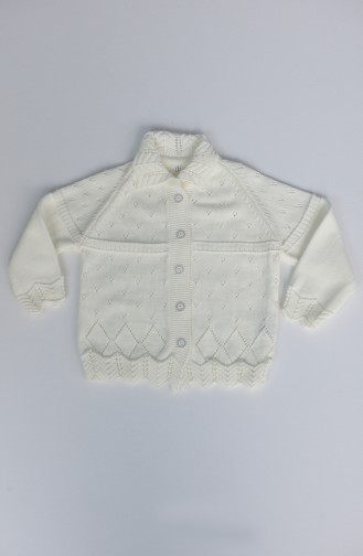 Gilet Bébé et Enfant Ecru 7000-01