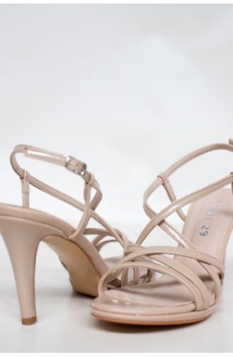 Beige High-Heel Shoes 466-02