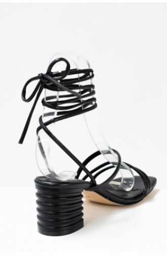 Black Summer Sandals 454-01