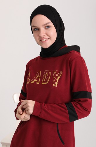 Kapüşonlu Eşofman Takım 2010-05 Bordo