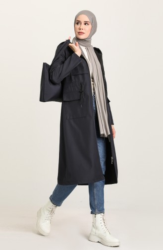 Navy Blue Trench Coats Models 3000-07