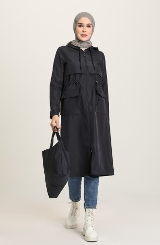 Trench Coat Bleu Marine 3000-07