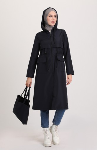 Trench Coat Bleu Marine 3000-07